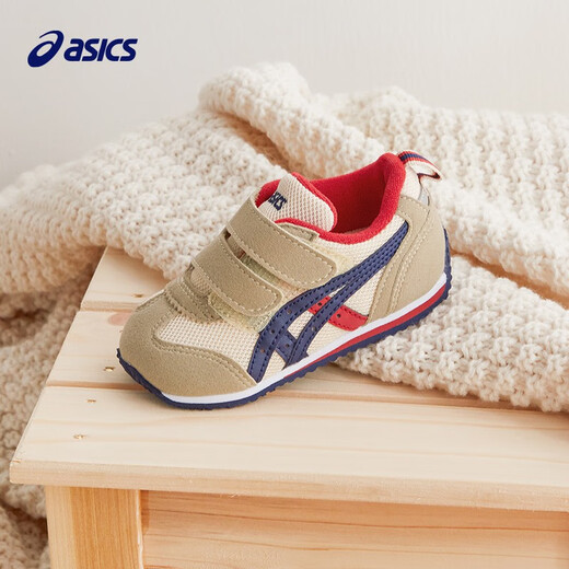 Asics functional shoes, children's shoes, children's shoes, baby toddler shoes, mesh soft sole Velcro breathable shoes 250 potato color, best-selling model 25, inner length 15.5cm, foot length 14.5cm