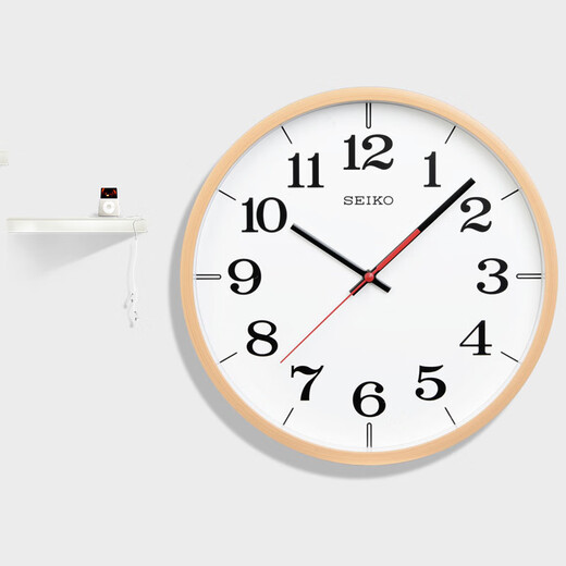 SEIKO Japanese Seiko Rock Barros Second Awole Table Sala de estar Atmosférica y simple dormitorio de 12 pulgadas Reloj de pared de 30 cm QXA691A
