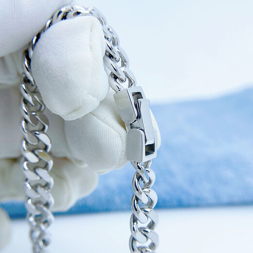 Cuibaofu Jewelry high-end platinum pt950 glossy side watch clasp bracelet, real gold men's bracelet bracelet, men's platinum, gold weight 34.46 grams, 7.5MM wide, 18cm long