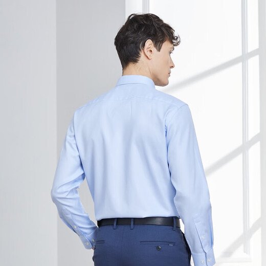 Yager Shirt Men 2024 Frühlings- und Herbst -Jugendmänner Casual Formal Shirt Vldp12134ija Hell Blue 41