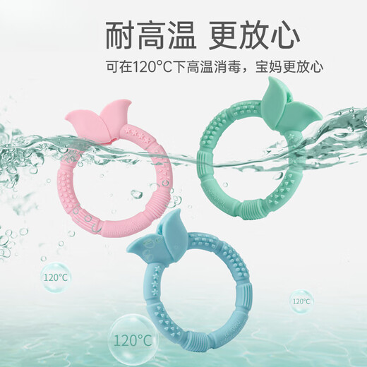 Yusenyi Baby Teething Stick Anti-falling Baby Biscuit Cover Teething Bracelet for Toddlers Teething Sticks Fixed Teether + Preventing Chain Falling Dielan Green