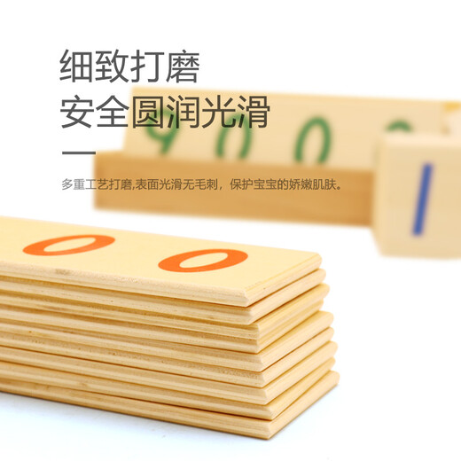 Montessori Matemáticas Matemáticas Enseñanza Ayuda Pensamiento del Centro de Educación Temprana Infantil Madera 1-9000 Números Big Card Toys 100 millones Cognitive Mathematics Concept Training 1-9000 Card Home Edition
