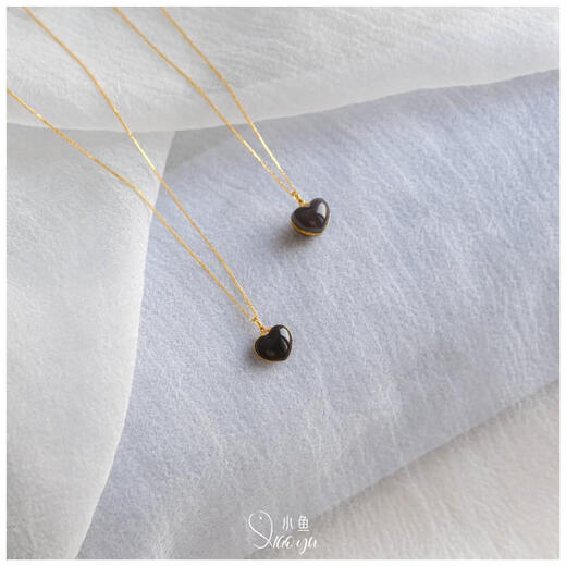 Junbu Hetian jade design small love pendant thick smoke purple imperial purple thick love mini non-ink jade 18K heavy gold thin version small love