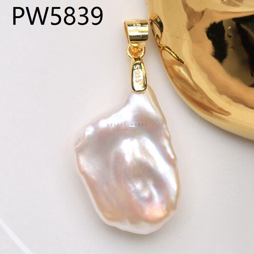 Yulong Freshwater Baroque Shaped Pearl Pendant Necklace Aurora Symphony Pendant S925 Silver Accessories PW5839