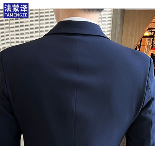 Costume de familière pour hommes Slim Business Casual Suit Professional Small Suit Sweet Men's Mend Marid Robe Men Black Double Button Costume + pantalon + chemise + Big Gift Sac 2xl / 180 [125-140Jin [Jin est égal à 0,5 kg]]]