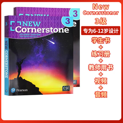 American ESL umfassende Grundschule Lehrbuch Neue Cornerstone Stufe 123456 Schülerbuch + Übungsbuch -Schüler -Set einschließlich Online -Lernkonto Level 4 Übungsbuch