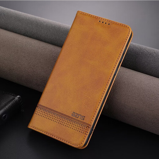 雅尊仕（AZNS） 华为Mate60手机壳翻盖式可插卡复古Mate60Pro防摔保护套软壳商务男女 复古棕 Mate60