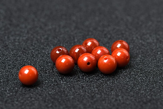 Zun cabinet 7A natural Sichuan Nanhong agate loose beads, flame red persimmon red agate beads, diy bracelets, cultural toys and accessories, preferred Nanhong 12mm one