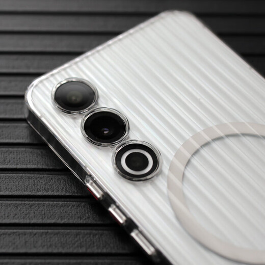 Bunolin Meizu 21 grating striped mobile phone case corrugated skin matte magnetic protective cover three-dimensional suitcase striped all-inclusive lens fine hole translucent hard shell new style for men and women transparent black [frosted striped shell]