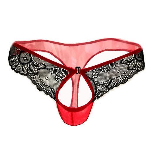 Jiyu underwear, sexy and passionate, open crotch, no need to take off, thong, exposed egg, physiological penis, men's underwear, fully see-through, unisex, purple, rear entry, front opening, M small size body type