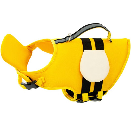 Hippie dog (hipidog) dog life jacket pet swimsuit summer Shiba Inu Teddy small and medium-sized dog playing with water swimsuit medium-sized large dog cute bee XL (bust 81-91, neck 53-68)