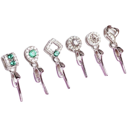 Fat Donglai's same style 18k gold jade buckle pendant Buddha jade joint melon seed connecting buckle lanyard necklace style 6 white gold