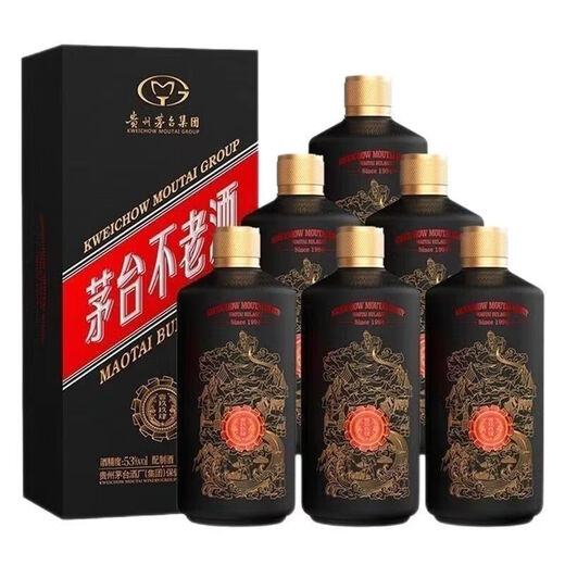 茅台不老酒 茅台 贵州茅台不老酒系列 53度配制酒 新老款随机发货送礼 53度 500mL 6瓶 茅台不老酒1994