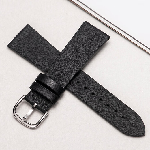 Angepasst an Armani Hollow Herren-Leder-Uhren-Gurt AR60026 60025 11143 Schwarzes Cowhide 22 mm schwarz-Silver Pin Schnalle 22mm
