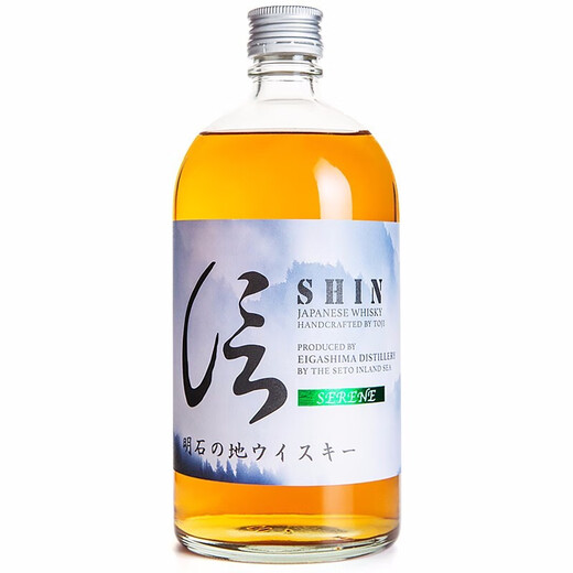 白橡木信【官方行货】日本进口 信威士忌洋酒  明石信调和威士忌 年货送礼 明石信平石威士忌700ml