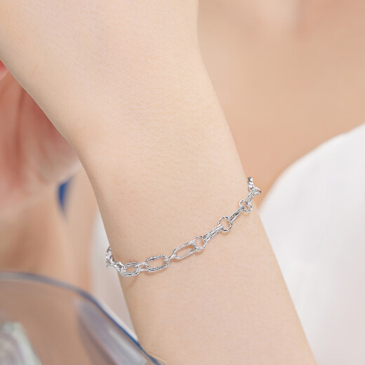 Lukfook Jewelry Platinum Bracelet Interlocking Platinum 950 Double Layer Bracelet Price Approximately 6.45g