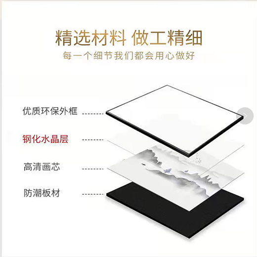 Liuying Huayan punch-free electric meter box decorative painting modern simple living room dining room hanging painting switch box distribution box blocking mural Jiahefugui 50X40 blocking 40X30 meter box flip-up model
