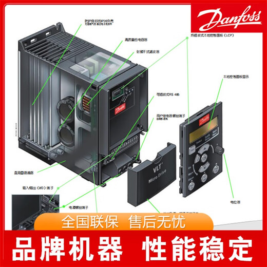 
New Danfoss frequency converter FC051 series 3 4 5.5 7.5 18.5 22kw FC051PK37S2E20 Control panel LCP12132B0101
