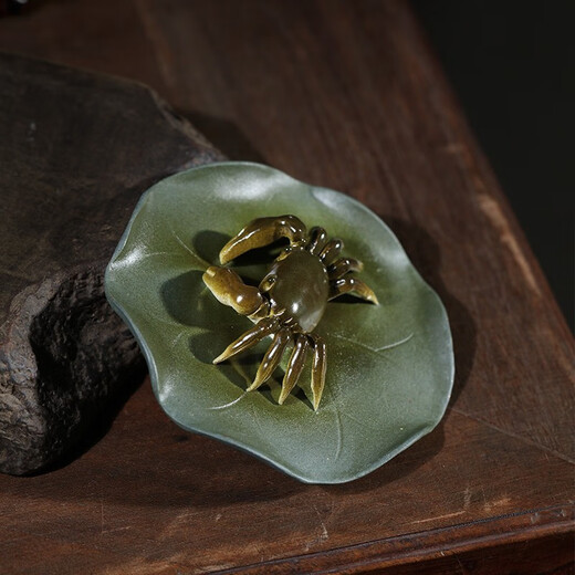 Fuyaji Purple Clay Color Changing Tea Pet Purely Handmade Boutique Bafang Laicai Crab Tea Play Ornaments