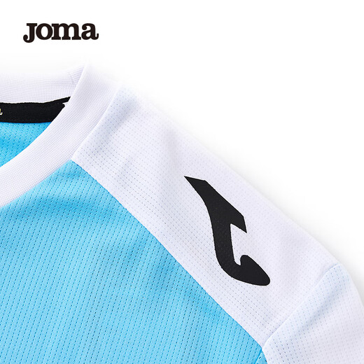 JOMA【可定制】joma足球服男子新款运动套装男短袖上衣比赛训练球衣定 曼城兰/白 L