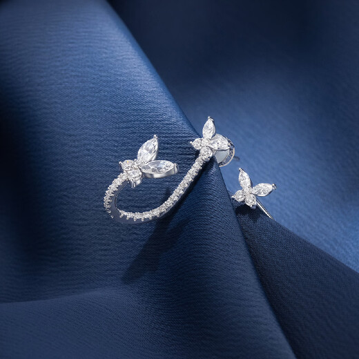 APM MONACO Asymmetric Butterfly Earrings Earrings Advanced Exquisite Birthday Gifts for Girlfriend AE13800OX
