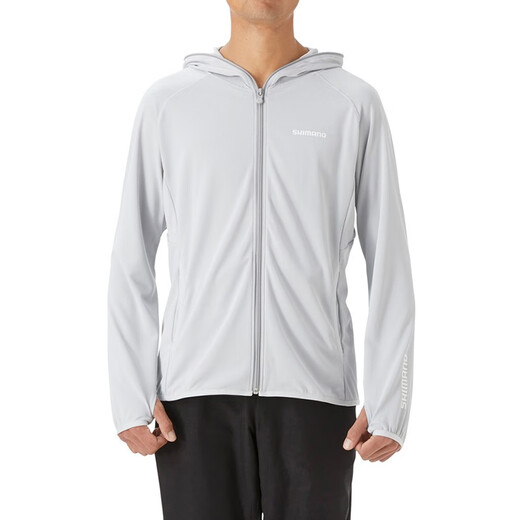 SHIMANO fishing clothing Shimano new 001V summer outdoor lure fishing ice silk fishing clothing sun protection clothing new gray M