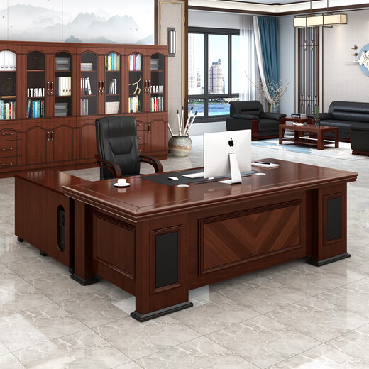 Rulan simple modern boss desk Chinese style office desk high-end president desk executive desk office desk and chair combination 1.6 meters single table