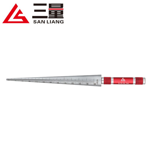 Three-quantity conical aperture gauge 1-45mm carbon steel plug gauge feeler gauge inner hole measurement high-precision inner diameter gauge JD381 3-15mm