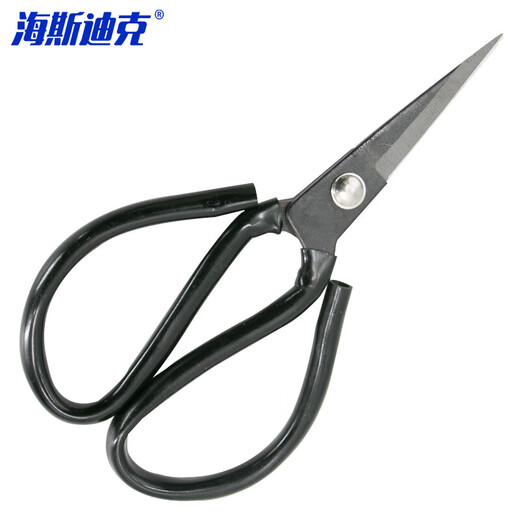 
Haysdik HK-677 Industrial scissors Black plastic handle carbon steel leather scissors Packaging and cutting scissors Stainless steel pointed scissors Kitchen knife A1