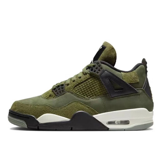 耐克（NIKE）男鞋 Air Jordan 4 AJ4 乔4 中帮 大学蓝 运动鞋休闲复古篮球鞋 FB9928-200/FB9927-200 军绿色 36.5 GS