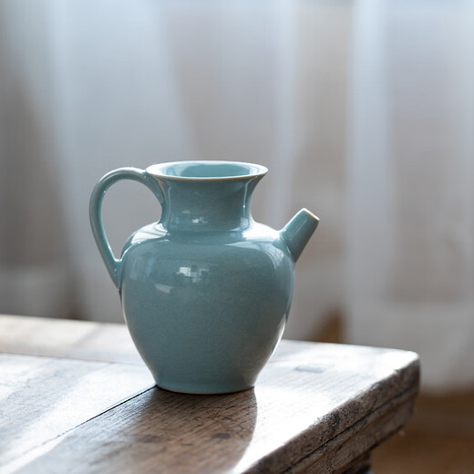 Ru Shan Ming <Ru Yan> Ru kiln pot household wine set New Year gift gift box packaging Intangible Ru kiln wine set