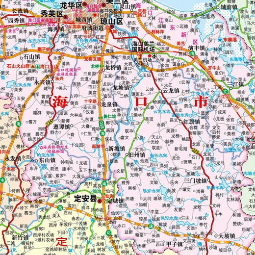 
Hainan map 2025 Hainan Provincial Government Transportation Terrain High-definition Paper Version Wall Sticker 1068*749 mm