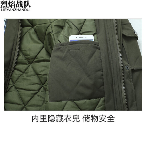 烈焰战队迷彩大衣 男士迷彩服棉服冬季加绒加厚防寒劳保服棉衣工作服棉袄 废墟迷彩棉服（BCW9864） 190（建议190-210斤）