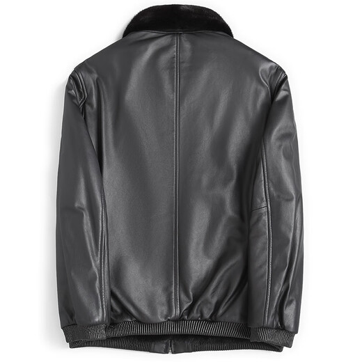 La marca Kaiser (Kaiser) usa dos lados con pelaje y chaqueta de cuero para hombres de una pie