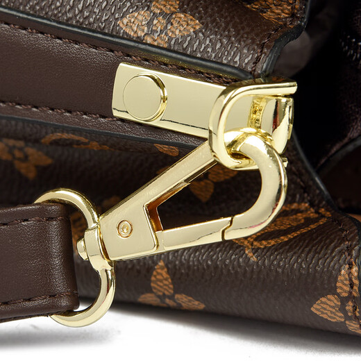 Kangaroo Kara brand genuine leather women's bag 2025 new style stylish middle-aged handbag for wife, fashionable and versatile crossbody bag, brown (gift box + hand bag + card holder)