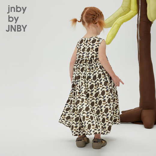 jnby by JNBY江南布衣童装无袖连衣裙夏可爱图案休闲中长款裙子女童1N5G12350 248杂咖 100 cm