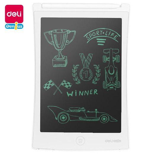 得力（deli）液晶小黑板 画板 写字演算手写绘画涂鸦 电子画板 手写板 10英寸【单色笔迹】液晶手写板