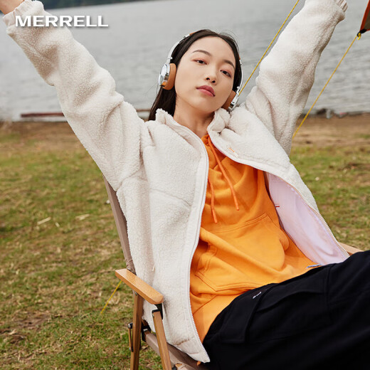 Merrell Women's Autumn and Winter Warm and Breathable Lambswool Jacket Outdoor Casual Cotton Clothes