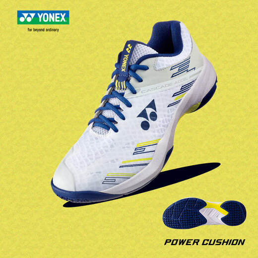 YONEX badminton shoes 25 new men's and women's competition shoes yy power cushion comprehensive lightweight anti-slip sports shoes SHBCA1EX (white/navy blue) men's and women's models 42 (270mm)