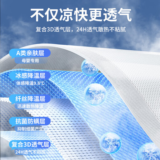 Yalu ice silk mat three-piece summer mat student dormitory single baby summer sheet soft mat washable and machine washable antibacterial ice mat-grey 90cm*190cm single mat