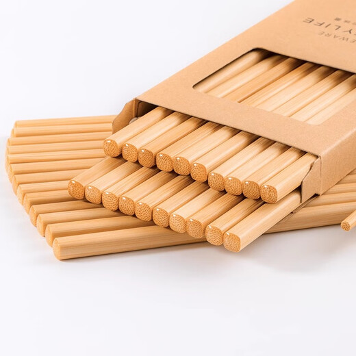 Thousand-Year-Old Wood Bamboo Nan Chopsticks High-end Mildew-proof and Slip-proof Household Healthy Chopsticks Hotel Restaurant Chopsticks 20 Pairs kz0281