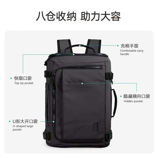 Bagsmart-Rucksack für den Reisebelder-Rucksack für Männer große Kapazität Multifunktionales Reisegeschäft und Business Casual School Bag Computertasche Frauen Klassiker Black (erweiterte Version 38L)