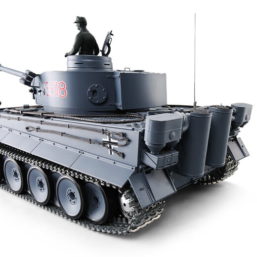 
Henglong German Tiger Metal Remote Control Tank Car Model Alloy Car Children's Toy Launch Smoking Sound Effect Boy 3818 Professional Upgraded Edition (Metal) 1800mAh Battery (25 minutes of driving)