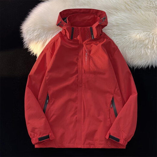 Du Xiaoxian Assault Jacket Men's Spring and Autumn New Mountaineering Clothes Outdoor Trendy Brand Three-in-One American Velvet Thickened Jacket JK81 Off-White XL Recommended 115-130Jin Jin equals 0.5 kg