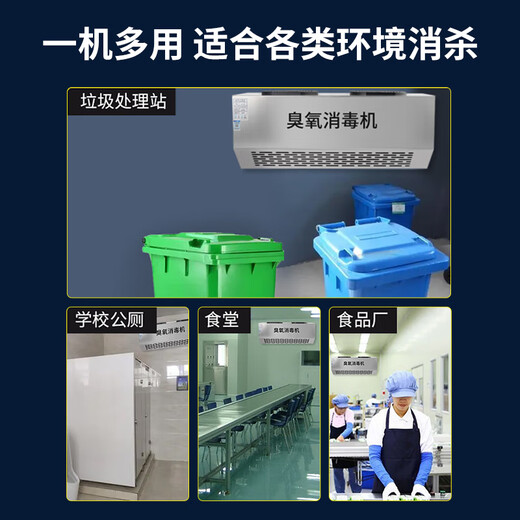 EVANLEY wall-mounted ozone generator industrial commercial school laboratory food factory packaging workshop disinfection machine garbage room purification air deodorization disinfection sterilization ozone machine 5g/h (50 square meters) remote control timing durable model