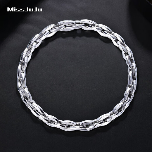 Miss JuJu pt950 platinum bracelet men's fashionable mechanical style platinum bracelet men's authentic thick and high-end bracelet, weight 28.96g, length 22cm, thickness about 6mm