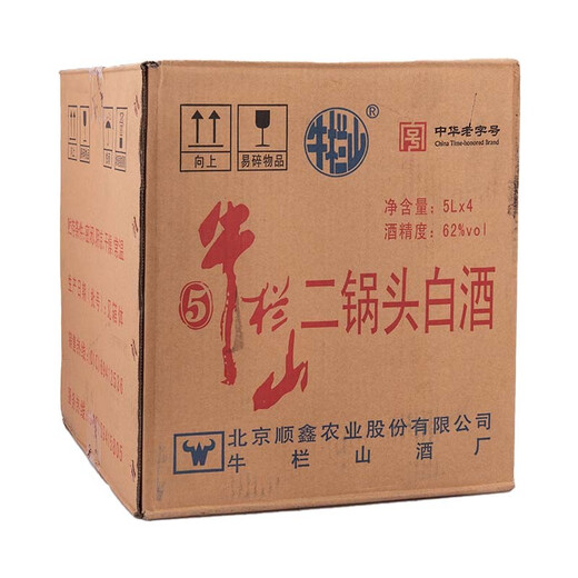 Niulanshan Baijiu Erguotou Large Barrel Fragrant Style High Liquor Medicinal Liquor Barrel Liquor Direct Supply from the Distillery 62 Degrees 5L 4 Barrels Five Years Aged Full Box