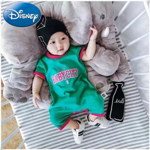 Disney Baby Onesie Pure Cotton Thin Style 0-16 kurzärmelige Strampler für Männer und Frauen Sommerkleidung Klettern Kleidung Neugeborene Kleidung Orange Carriage halbärmelte 80 cm Empfohlen 15-19jin [Jin ist 0,5 kg]