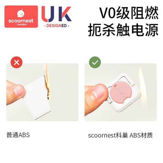 Scoornest Scoo Scoo Socket Protective Cover Children's Anti-Electric Shock Baby Plug Hole Protective Cover Switch Plate Safety Plug Moon Shadow Gray-24 Pack