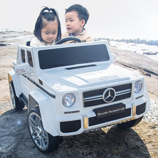 
Xingchenhao Mercedes-Benz children's electric vehicle four-wheel drive four-wheel remote control children's toy car can be used as off-road vehicle painted black four-wheel drive + super-power battery + leather seat soft wheel